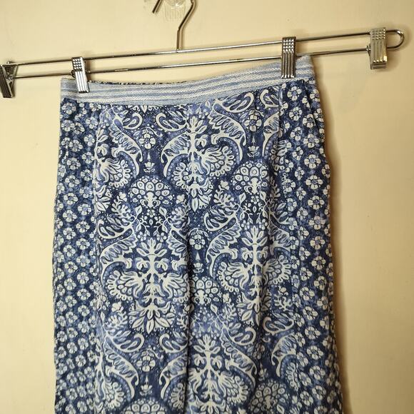 Oysho Floral Cotton Pants Pull On Pockets Pleated - Picture 4 of 11